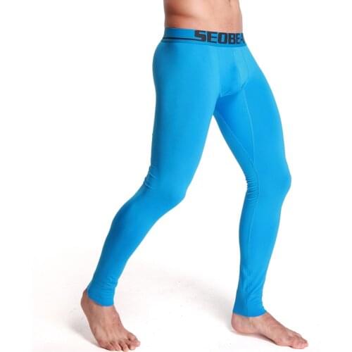 Sale Winter & Autumn Warm Mens Sexy Long johns Comfortable Soft Thermal Underpants Underwear Slim Fashion Leggings Long Pants