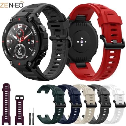 For Amazfit T-Rex Smart Watch strap Replacement Strap +Repair Screwdriver Adjustable Sports Watch Soft Silicone Adjustable Strap