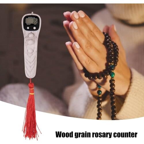 Handheld Tassel Digital Electronic Rosary Beads Tally Counter for Muslim Prayer Portable Handheld Digital Beads Counter