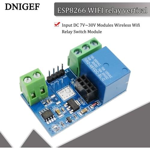 DNIGEF 1Pcs Green ESP8266 10A 220V Network Relay Module WIFI Input DC 7V~30V Modules Wireless Wifi Relay Switch Module