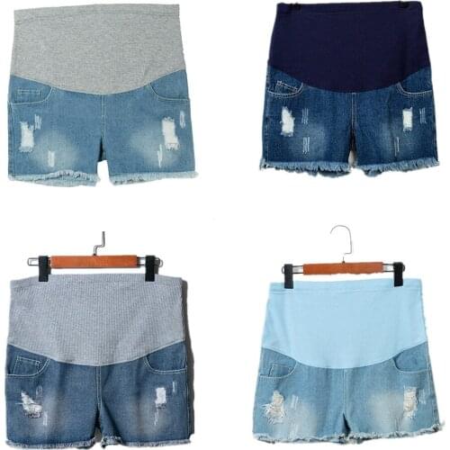 Spring Summer Maternity Short Pants Pregnancy Shorts Pregnant Jeans Maternity Shorts Autumn Belly Denim Pants Loose M/L/XL/XXL
