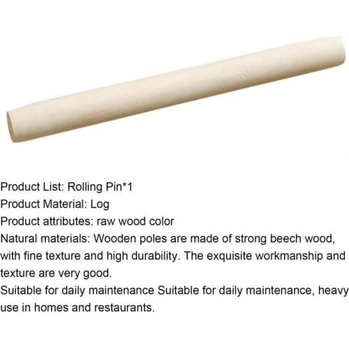 Wax-free Non-Stick Rolling Pin Wood Cake Dumpling Roller Kitchen Baking Tool