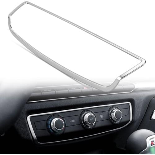 Car styling Interior Console Panel Air Condition Switch Cover Trim stainless steel Accessories For Audi A3 8V 2014-2017 Year