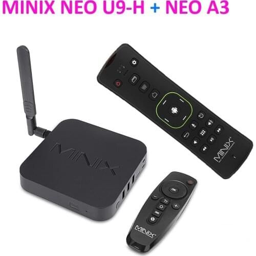 DHL MINIX NEO U9-H + A3 Smart TV BOX With Voice Input Air Mouse 64-bit Octa-Core Media Hub for Android 2GB 4K HDR Smart TV Box