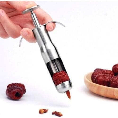 Stainless Steel Fruit Core Seed Remover Gadget-Tools Corer Pitter-Core-Remover Stainless-Steel Cherry Multifunctional Kitchen