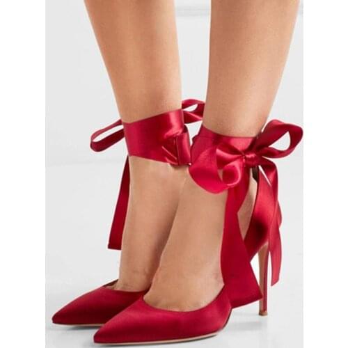 Womens pumps shoes, womens high-heeled shoes, black, red, fashionable and sexy high-pointed high heel womens single shoes