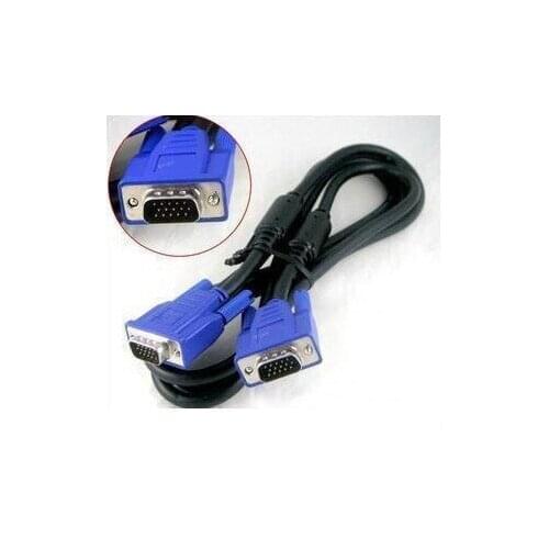 1.5M 5Ft 15pin SVGA VGA Monitor M/M Male To VGA Male Extension Cable Blue 50pcs/lot