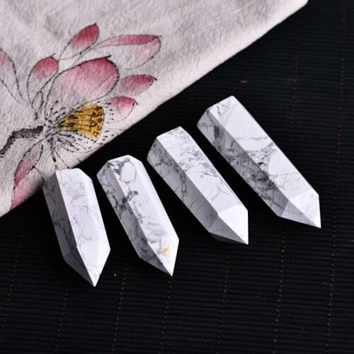 1pcs white turquoise crystal point ore handmade crystal magic repair point home decoration Christmas gift DIY gift