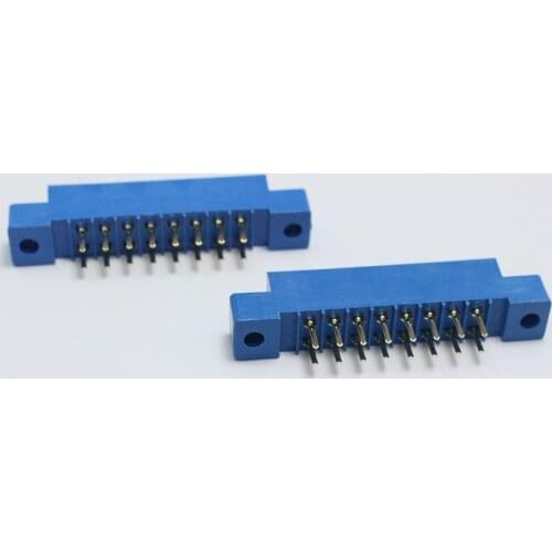 10pcs/Lot 805 Card Edge Connector 3.96mm Pitch 2x8Row 16 Pin PCB Slot Solder Socket SP16 Dip Soldering-Block Type