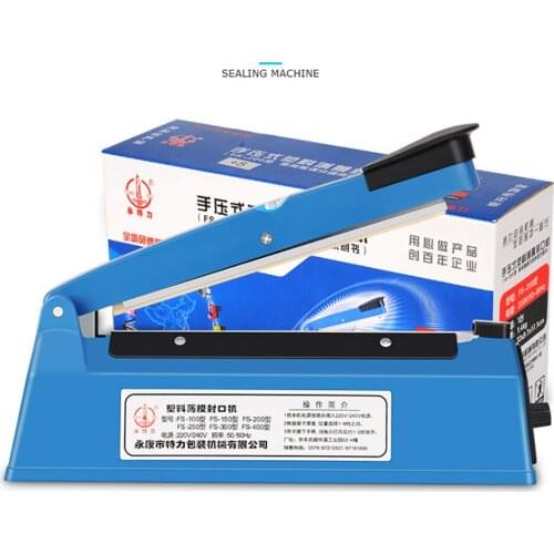 220V Manual Plastic Film Sealing Machine Home Use Hot Seal Machine Food Bag Package Sealer Capper Sealing Tool 20CM