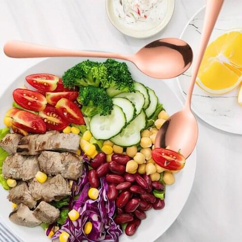 3pcs Serving Spoon Set Stainless Steel Soup Spoon Colander For Dinner Household Public Dinnerware Rice Salad Kitchen Tableware