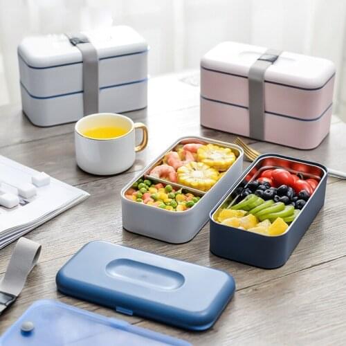 304 Stainless Steel Healthy Lunchboxes For Food Kitchen Leakproof Thermal Food Container Japanese Bento Box Storage Container