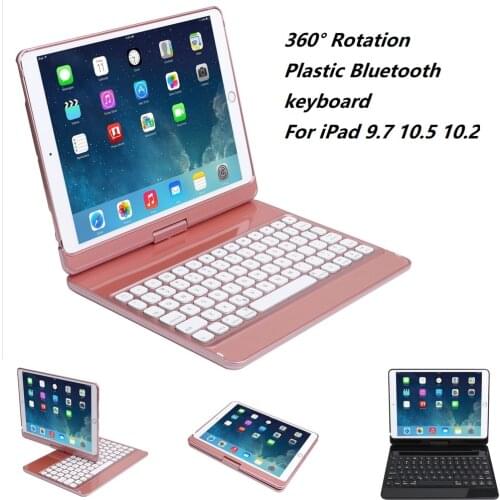 360 Degree Plastic Bluetooth Keyboard Protective Case with Stand for iPad Air 1 2 iPad 2018 2017 9.7 Air 10.5 10.2 2019 2020