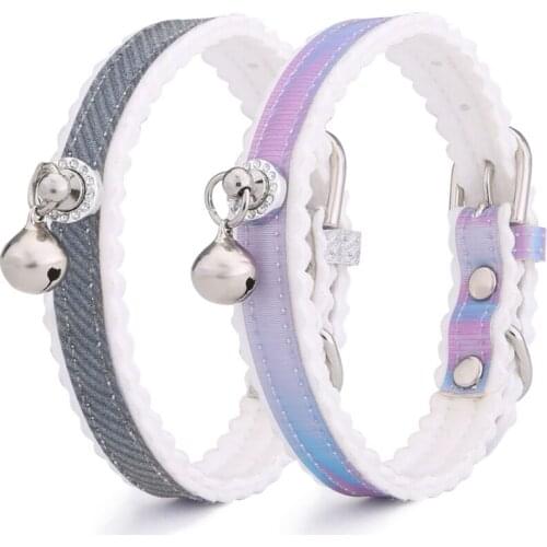 Dog Accessories 25-32cm Pet Gradient Magic Bell Collar Gradient Safe Tight Neck Leads Supplies Dropship Pet Accessories Set