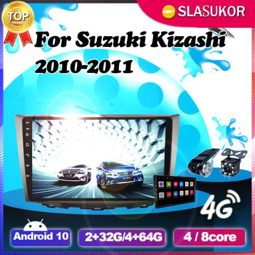 6+128G Android 10 For Suzuki Kizashi 2010-2011 Carplay Car Radio Multimedia Video Player Navigation GPS DVD RDS Cable No 2din
