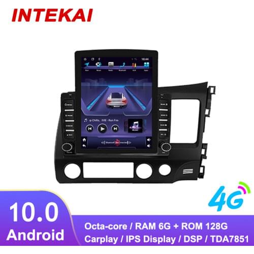 9.7" Vertical Style Tesla Screen Android 10.0 Car Radio GPS Navigation Autoradio multimedia player for Honda CIVIC RHD 2006-2011