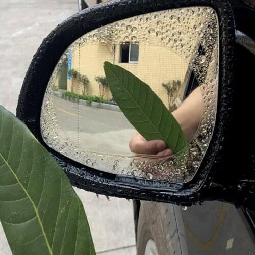 CHIZIYO 2pcs Rainproof Car Rearview Mirror Sticker Anti-fog Window Clear Protective Film Rain