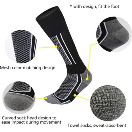 Children Kids Winter Thermal Ski Socks Thicken Cotton Warm Socks Snowboarding Cycling Skiing Hiking Stocking Socks Leg Warmer