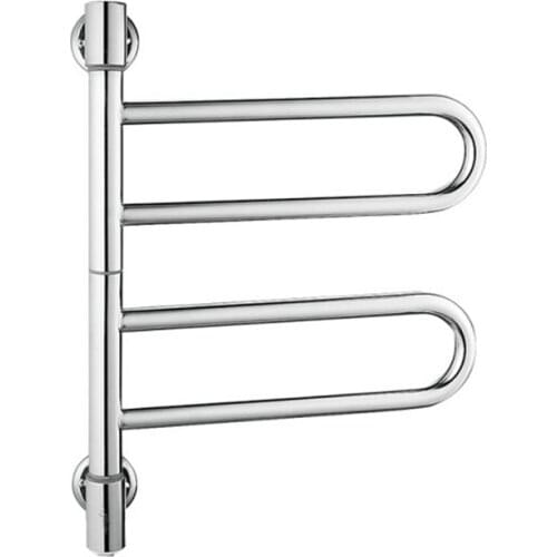 Stainless Steel Heated Towel Warmer Bathroom Constant temperature Automatic Drying Double-layer Electric Heating Towel Rack