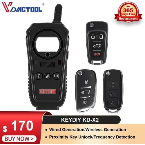 KEYDIY KD X2 Car Key Programmer Tool KD-X2 Generater Chip Reader/Identify/Frequency 96 bit 48 Transponder With Chip Smart Key