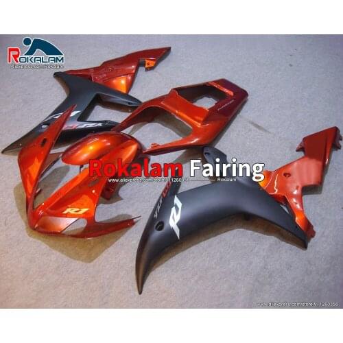 Fairing Set For Yamaha R1 YZF1000 2002 2003 Orange Black Aftermarket Motorcycle Body Kit (Injection Molding)