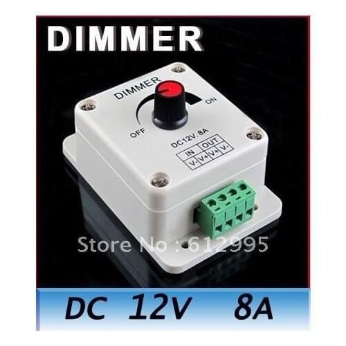 PWM Dimming Controller For LED Lights or Ribbon 3528 5050, 12V 8A DIMMER 50pcs