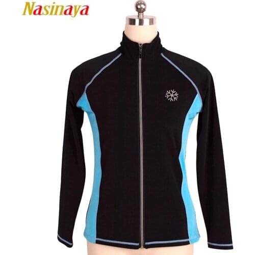Customized Figure Skating Jacket Zippered Tops for Girl Women Training Competition Patinaje Ice Skating Warm Fleece Gymnastic 41
