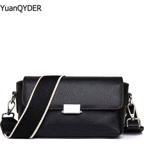 2021 New Genuine Leather Ladies Shoulder Bags Solid Color Mini Women Messenger Bag Casual Womens Wallet Mobile Phone Bags Sac