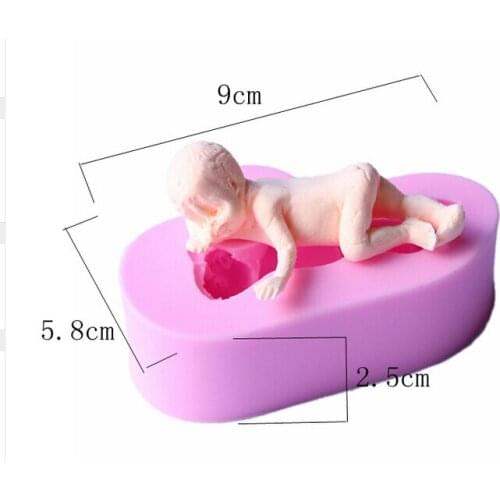 New Arrival Lovely Sleeping Baby Silicone Mold Cake Decoration Mold Fondant Silicon Moulds Silicone Rubber PRZY Eco-friendly 001