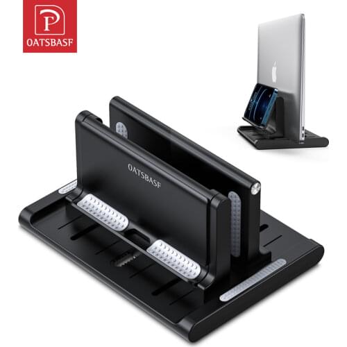 OATSBASF Vertical Adjustable Laptop Stand Portable Notebook Mount Support Base Desk Holder for MacBook Pro Air Accessory compute