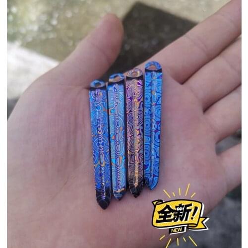 OEM 3-Color Zirconium Damascus Knife Clip Pocket Clip for Chris Reeve Knives, Umnumzaan, Sebenza