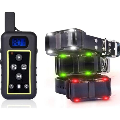 Online shopping india electric shock dog collars waterproof 2000m remote control pet training collars with led highlight