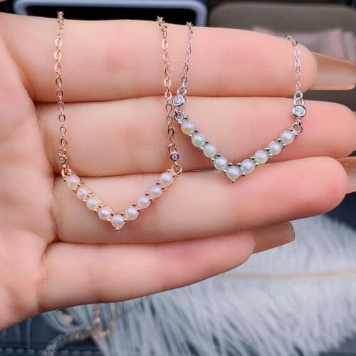 Sterling Silver 925 Pearl Necklace Choker Pearl Jewelry Rose Gold Necklaces Casual/Sporty