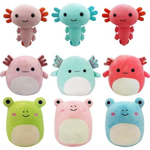 20/30cm Kawaii Axolotl Plush Toy Cartoon Cute Animal Stuffed Plushie Doll For Kids Birthday Christmas Halloween Gifts