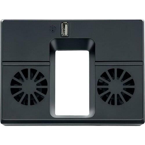 Pohiks 1pc USB Game Console Cooling Fan Durable Games Controller Dual Silent Fans Mount Vertical Cooler Accessories