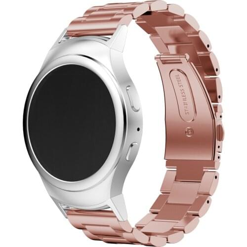 Stainless steel strap with Connector for Samsung Gear R720 Wristband watchband bracelet for Gear R720 Classic smart watch strap