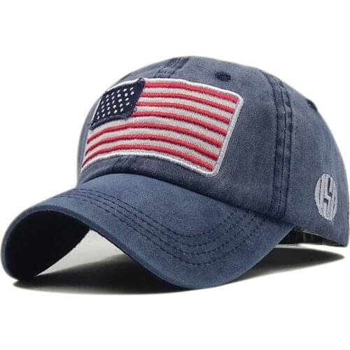 Retro Unisex Letter Print American Flag Baseball Cap Embroidered Adjustable Snapback Cap Outdoor Sport Sunhat