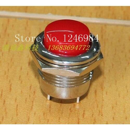 [SA]M16 electronic switch reset button normally open red metal button switch PB02-MR by -pass--50pcs/lot
