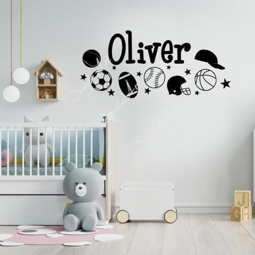 Fun Custom name Rocket spaceship Wall Decal Living Room Removable Mural For Living Room Bedroom Decoration Accessories