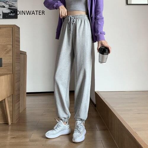 MOINWATER New Women Casual Pants Lady Black Grey Cotton Trousers Female Leisure Comfortable Pant MP2016