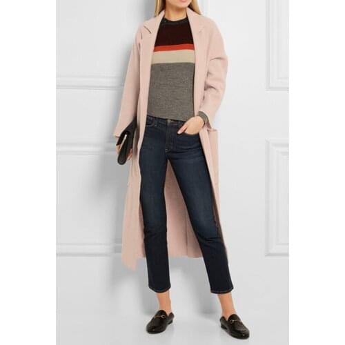 Savabien Women Coats And Jackets Winter 2019 Solid Long Sleeve Belted Lapel Warm Long Woolen Coat Autumn Jacket Female Overcoat