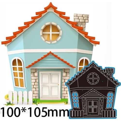 100*105mm Big House Cutting DIES Stencil DIY Scrapbook Embossing Card Craft Template Paper Photo Album