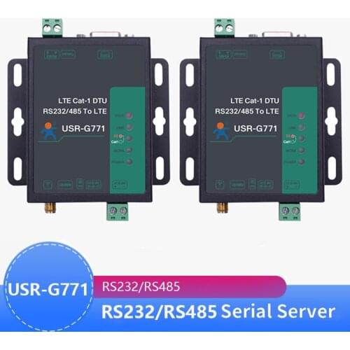 2PCS USR-G771-E LTE CAT 1 Cellular Modem Support LTE GSM TCP UDP Transparent Transmission RS232 RS485 Interfaces with SIM Card