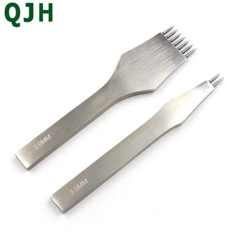 3-4mm High quality steel Prong Leather Craft Punching Hole Tool Leather Stitching Sewing Punches Stitching Punch Tools