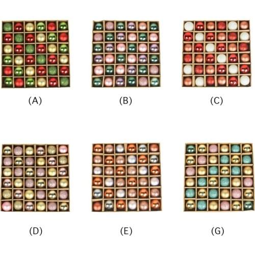 3cm/36pcs Christmas Ball Bright Colorful Wedding Party Home Garden Christmas Hanging Tree Decoration Ball DIY Pendant