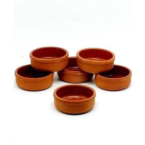 6 pcs Earth Casserole Pasha Home 6 Pcs Earth Casserole PHS-1766 Casserole Sizes: 10x4 cm 6 Pcs glazed kebaplık earth casserole