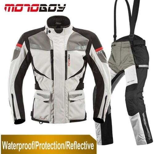 Free shipping 1set New Professional Mens Waterproof Warm Windproof Motocross Off-Road Racing Motorcycle Jacket&Pants