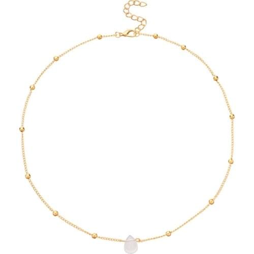 2020 New Beads chain water drop pendant simple Choker necklaces & pendants