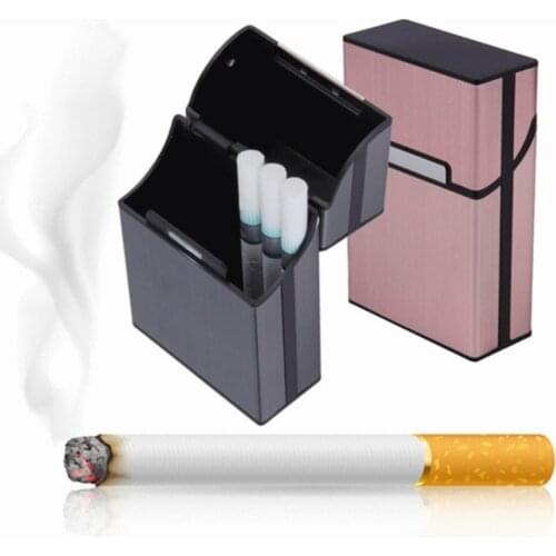Smoking Accessories 20 Cigarette Case Cigar Storage Container Aluminium Alloy Tobacco Holder Pocket Box Men Gifts Dropshipping