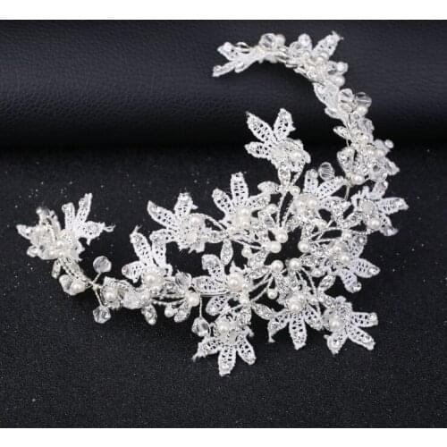 Flower Headband Wedding Hair Accessories Rhinestone Flower Bridal Tiara Headband Hairpins Wedding Prom party Hair Jewelry